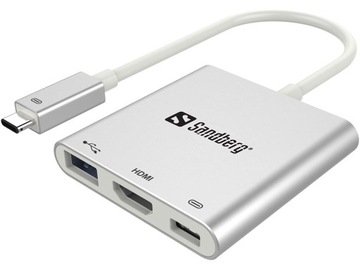 Мини-док-станция Sandberg USB-C HDMI+USB