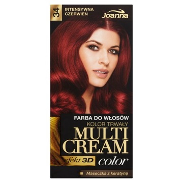 Joanna Multi Cream 34 Czerwień farba do włosów