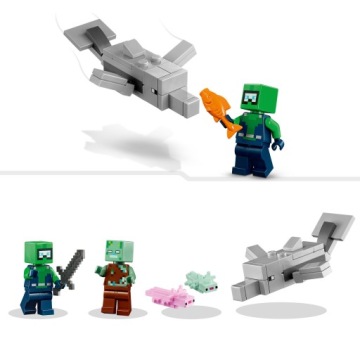 LEGO 21247 MINECRAFT ДОМ АКСОЛОТЛЯ
