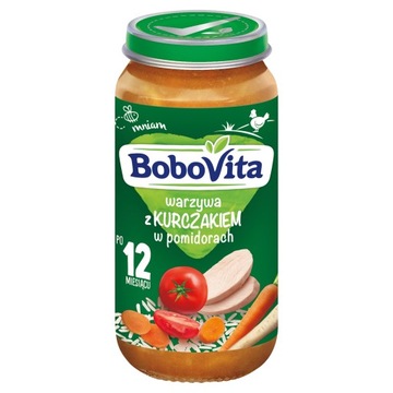 БобоВита Юниор Овощи с курицей в томатах 1-3 года 250 г