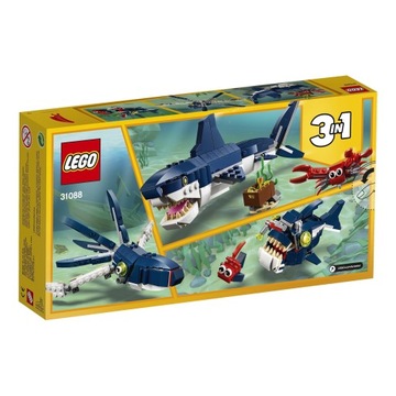 LEGO Creator 31088 Sea Creatures 3 в 1 Акула-краб-кальмаролов 7+