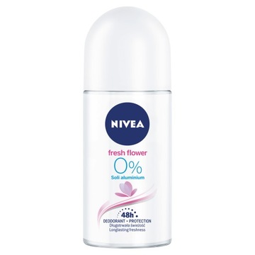АЛЮМИНИЕВЫЙ АНТИПЕРСПИРАНТ NIVEA FRESH FLOWER 0% СОЛЕВОЙ АЛЮМИНИЙ, 50 МЛ