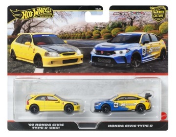 Hot Wheels Преміум Культові авто Honda Civic 2 шт. 1:64 Набір 3+ JBL00