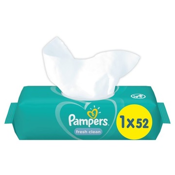 PAMPERS FRESH CLEAN WIPES ВЛАЖНЫЕ САЛФЕТКИ 52 ШТ.