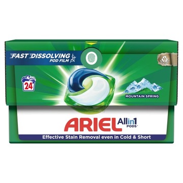 Ariel All-in-1 POODs Kapsułki z płynem do prania Mountain Spring 24szt