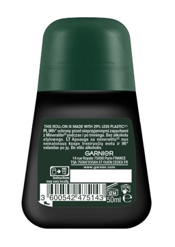 GARNIER MEN ROLL-ON MINERAL 50ML SPORT PROTECTION