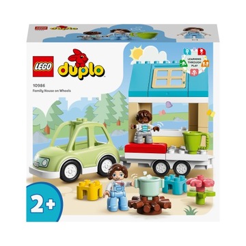 LEGO Duplo Автомобиль + Дом на колесах Фигурки Дом 10986 Игрушечная машинка Большие кирпичи