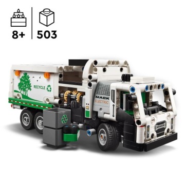 LEGO TECHNIC 42167 Электрический мусоровоз Mack LR