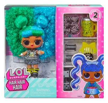 L.O.L. Surprise Hair Hair Hair Dolls zielone kucyki 584445 - outlet