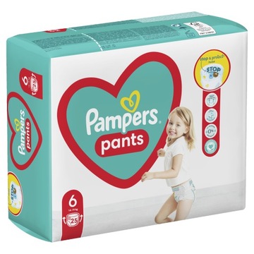 Pieluchomajtki PAMPERS PANTS 6 - 25 sztuk Pieluchy - (12-17 kg)