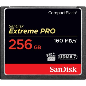 SANDISK 256 ГБ Compact Flash EXTREME PRO CF 160 МБ/с