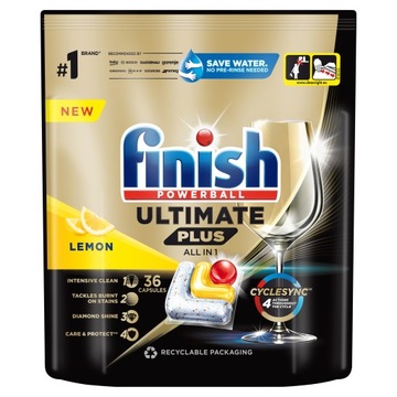 FINISH Kapsułki do zmywarki Ultimate Plus 36 lemon