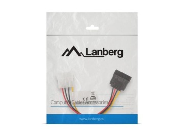 КАБЕЛЬ ПИТАНИЯ LANBERG MOLEX (M) НА SATA (F)