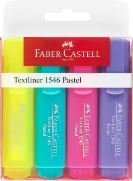 Пастельные хайлайтеры, 4 цвета, футляр Faber-Castell