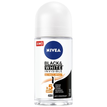 Nivea antyperspirant roll- on black&white invisible ultimate impact 50 ml