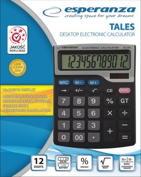 BIURKOWY KALKULATOR ELEKTRYCZNY DUŻE PRZYCISKI