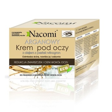 NACOMI KREM ARGANOWY POD OCZY ELIKSIR MŁODOŚCI