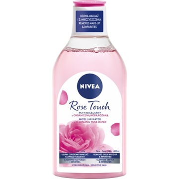 Nivea Rose Touch Płyn micelarny z organiczną wodą różaną400ml cera wrażliwa