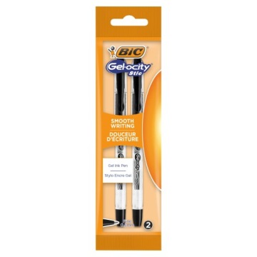 Ручка гелева GEL-OCITY STIC BIC чорний 0,5 мм - 2 шт. упаковка