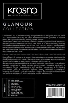 Uniwersalne kieliszki do wina czerwonego białego wody KROSNO Glamour 350ml