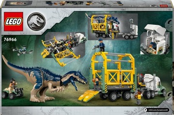 LEGO Jurassic World Dinosaurs: Грузовик для перевозки аллозавров 76966