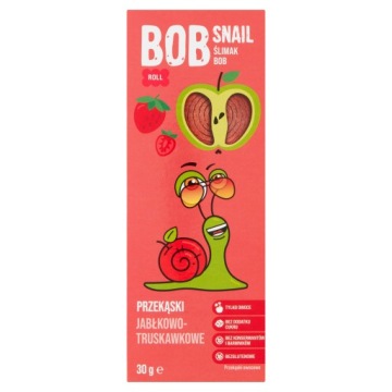 Перекуска яблуко полуниця без цукру 30 г BOB SNAIL