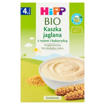 HiPP Біо Кашка безмолочна пшоняна з рисом і кукурудзою Потерта Коробка