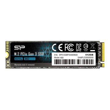 Silicon Power A60 512GB M.2 PCIe SP512GBP34A60M28