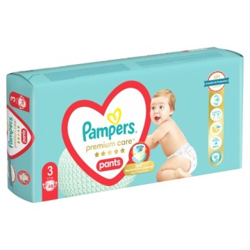 Pampers Premium Care Pants — подгузники-трусики, размер 3, 6–11 кг, 48 штук
