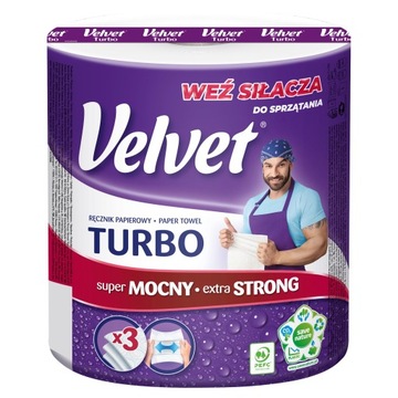 Velvet TURBO Ręcznik Papierowy 3 warstwy 1 rolka