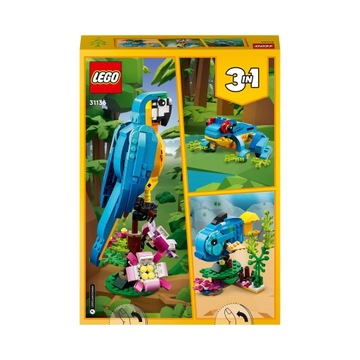 НАБОР LEGO CREATOR ЭКЗОТИЧЕСКИЙ ПОПУГАЙ 3В1 31136 РЫБА-ЛЯГУШКА