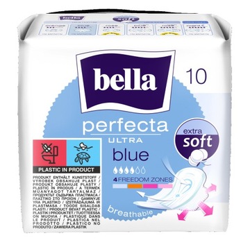 Podpaski Bella Perfecta Ultra Blue ze skrzydełkami 10 szt.
