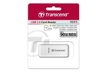 КАРТРИДЕР TRANSCEND F5 WHITE USB 3.1 SD HC XC m