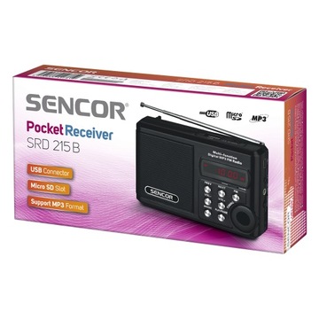Радио Sencor SRD 215 B FM аккумуляторы