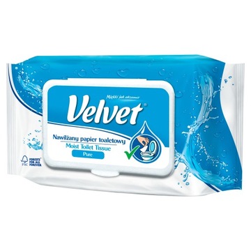 Velvet Papier toaletowy nawilżany Pure 42 szt