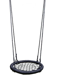 HUŚTAWKA BOCIANIE GNIAZDO CZARNA SIATKA średnica 60 cm, plecione siedzisko