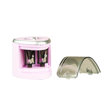 Точилка электрическая, двойной контейнер, STRIGO PINK