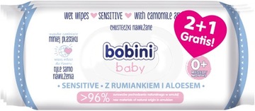 Chusteczki nawilżane Bobini sensitive 3x60 szt.