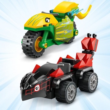 KLOCKI LEGO HEROES 11198 POŚCIG SPINA ZA ELECTRO W DINOPOJEŻDZIE + TORBA