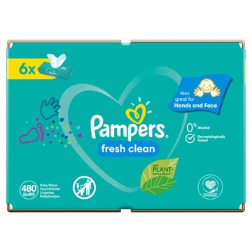 САЛФЕТКИ PAMPERS FRESH CLEAN 480 ШТ 6x80