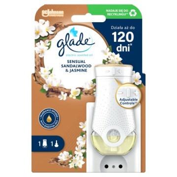 ЭЛЕКТРИЧЕСКИЙ ОСВЕЖИТЕЛЬ ВОЗДУХА GLADE С ДОЗАПРАВКОЙ САНДАЛОВОЕ ДЕРЕВО ЖАСМИН 20 МЛ