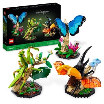 LEGO Ideas 21342 Kolekcja owadów Insect Collection Modliszka Motyl Chrząszc