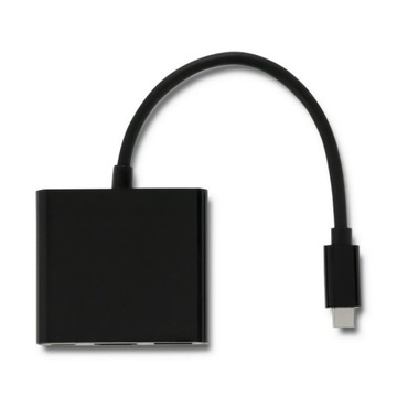 Адаптер-концентратор Qoltec USB-C 3.1 3 в 1 / USB 3.0 / HDMI 4K / USB-C 3.1 PD 100 Вт