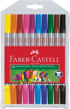 Фломастери двосторонні Faber-Castell 10 кольорів
