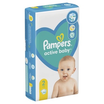 WYPRZEDAŻ Pampers Active Baby 2 4-8kg 66 szt