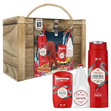 Zestaw Old Spice Treasure Chest Deep Sea Dezodorant Woda+ Żel pod prysznic