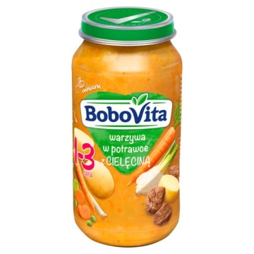 BOBOVITA овочі в рагу з Телятиною 250 г від 12 місяців