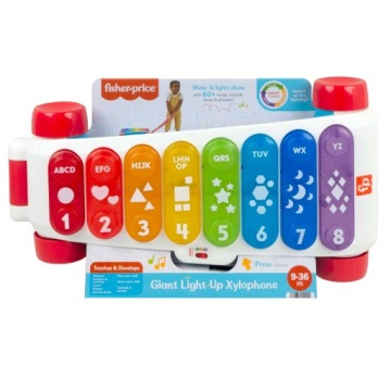 FISHER PRICE великий розвивальний ксилофон для тягання інтерактивний польський