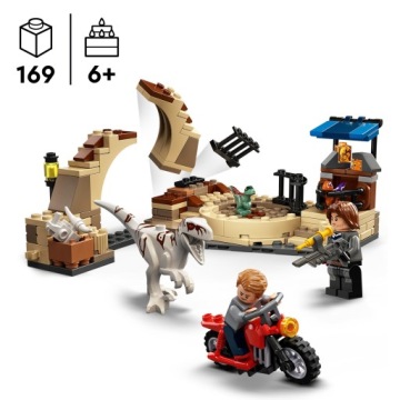 LEGO JURASSIC WORLD Погоня на мотоцикле Атроцираптора