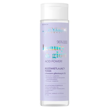 Eveline Beauty and Glow Power Осветляющий тоник с гликолевой кислотой 5% 200мл